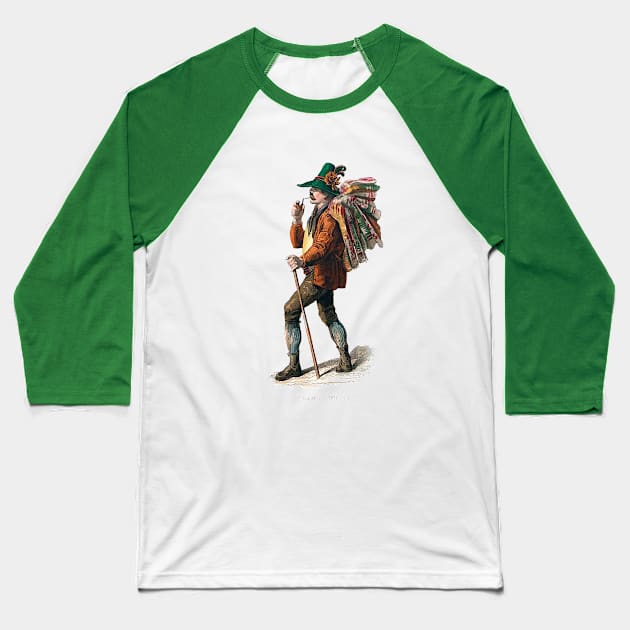 Paris Retro Pipe Baseball T-Shirt by nineshirts